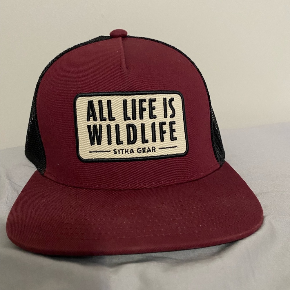 Sitka Gear Burgundy and Black Cap - Hi Pro